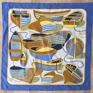 Authentic Hermès Paris 26” x 27” Cotton Scarf